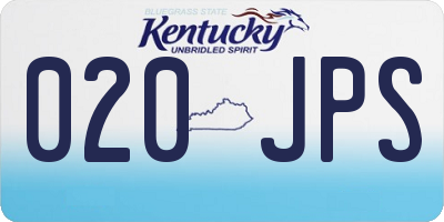 KY license plate 020JPS