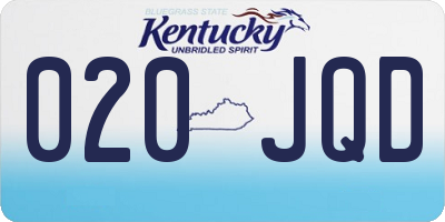 KY license plate 020JQD