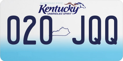 KY license plate 020JQQ