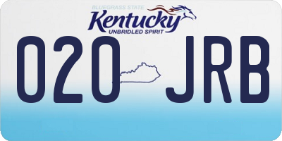 KY license plate 020JRB