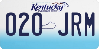 KY license plate 020JRM