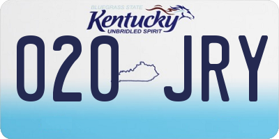 KY license plate 020JRY