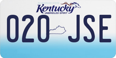 KY license plate 020JSE