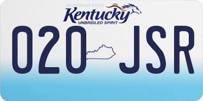 KY license plate 020JSR