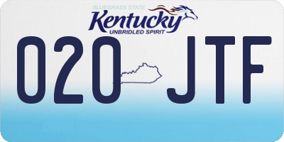 KY license plate 020JTF