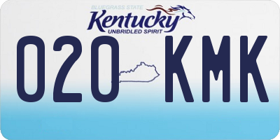 KY license plate 020KMK