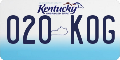KY license plate 020KOG