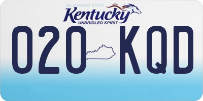 KY license plate 020KQD