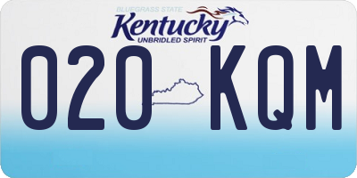 KY license plate 020KQM
