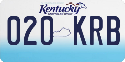 KY license plate 020KRB