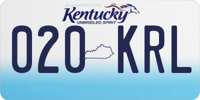 KY license plate 020KRL
