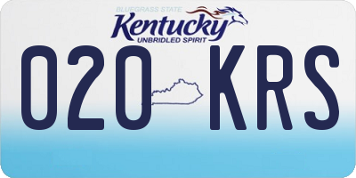 KY license plate 020KRS