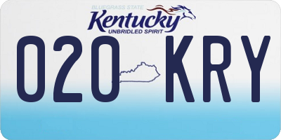 KY license plate 020KRY