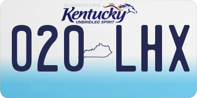 KY license plate 020LHX