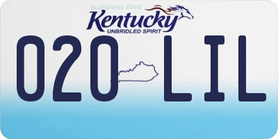KY license plate 020LIL