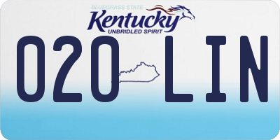 KY license plate 020LIN