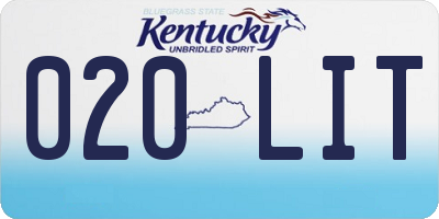 KY license plate 020LIT