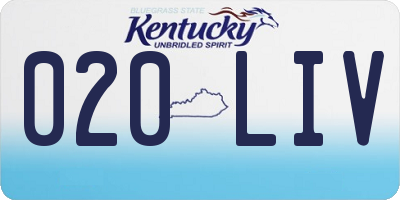 KY license plate 020LIV