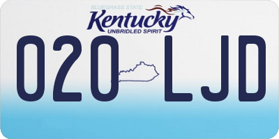 KY license plate 020LJD