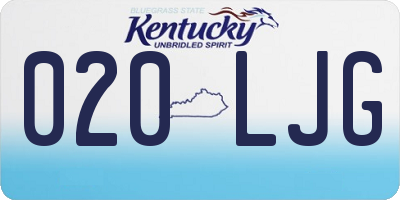 KY license plate 020LJG