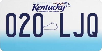 KY license plate 020LJQ