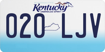KY license plate 020LJV