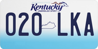 KY license plate 020LKA
