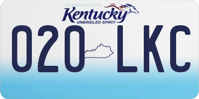 KY license plate 020LKC