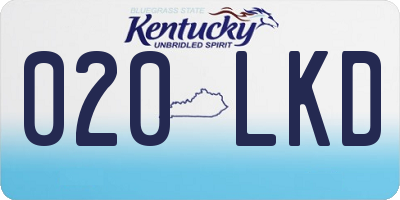 KY license plate 020LKD