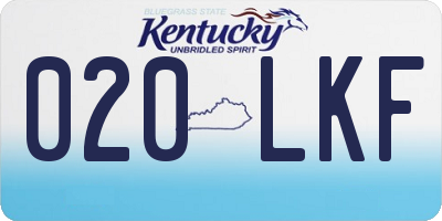 KY license plate 020LKF