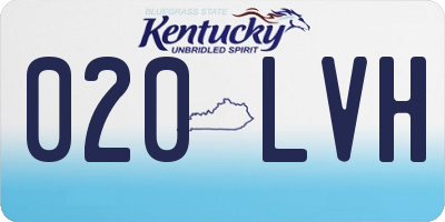 KY license plate 020LVH