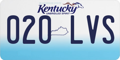 KY license plate 020LVS