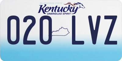 KY license plate 020LVZ