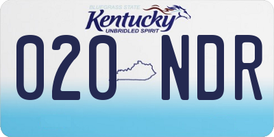 KY license plate 020NDR