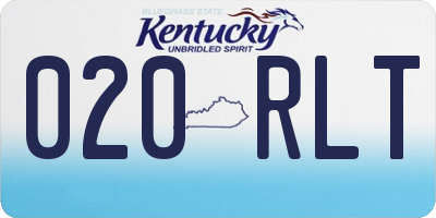 KY license plate 020RLT