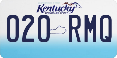 KY license plate 020RMQ