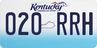 KY license plate 020RRH