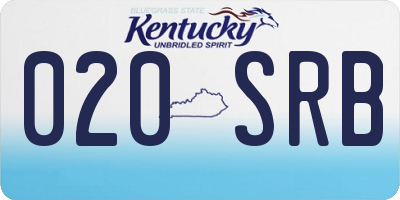 KY license plate 020SRB