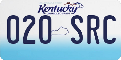 KY license plate 020SRC