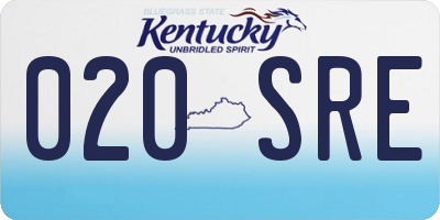 KY license plate 020SRE
