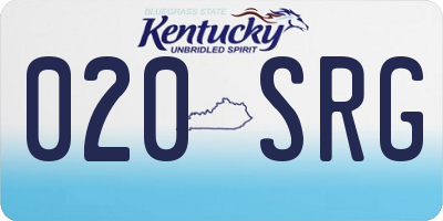 KY license plate 020SRG