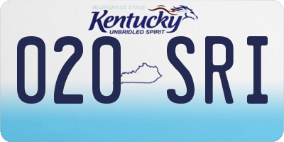 KY license plate 020SRI