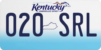 KY license plate 020SRL