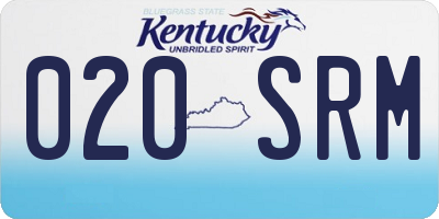 KY license plate 020SRM