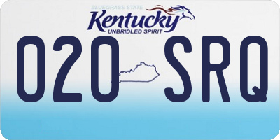KY license plate 020SRQ