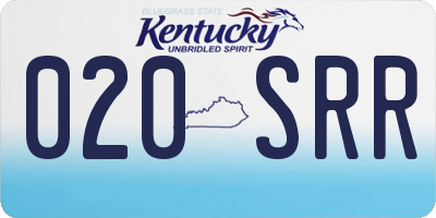 KY license plate 020SRR