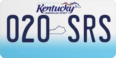 KY license plate 020SRS