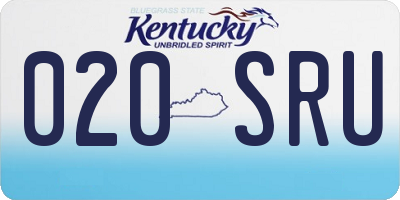 KY license plate 020SRU