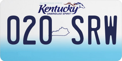 KY license plate 020SRW