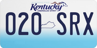 KY license plate 020SRX
